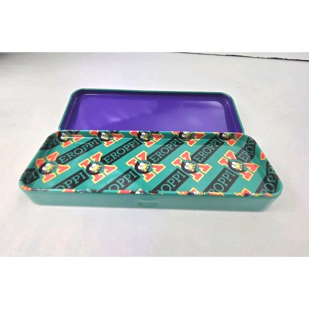 Vintage Sanrio My Keroppi Frog Tin Metal Pen Case Pencil Box 1994 Y2K Rare Green